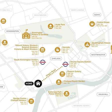 Kings Road Stylish Apartment In Chelsea Londra Esterno foto